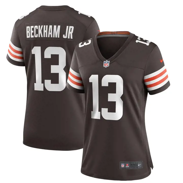 Maillot de match NFL Cleveland Browns pour femme, brun, Beckham Jr.
