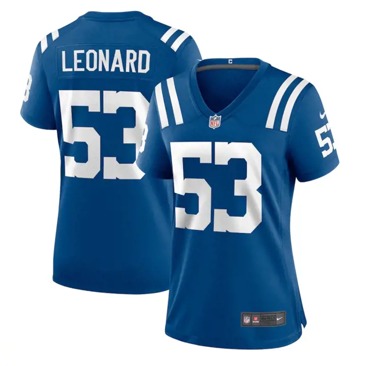 Maillot de match NFL Indianapolis Colts femme bleu Leonard