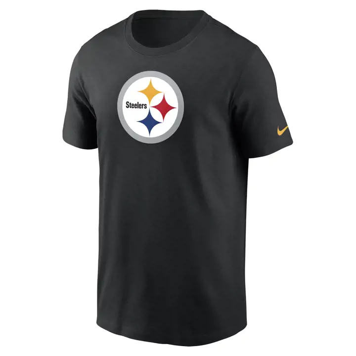 T-shirt essentiel à logo NFL des Steelers de Pittsburgh – Noir