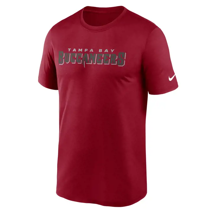 T-shirt Légende Wordmark NFL des Buccaneers de Tampa Bay - ROUGE