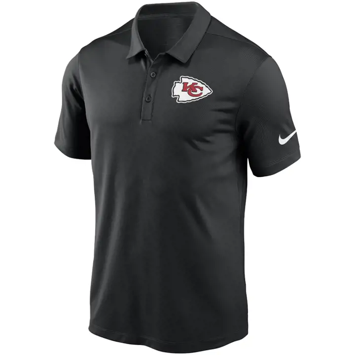 Polo noir à l'effigie des Chiefs de Kansas City NFL