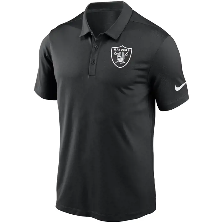 Polo noir officiel des Raiders de Las Vegas (NFL)