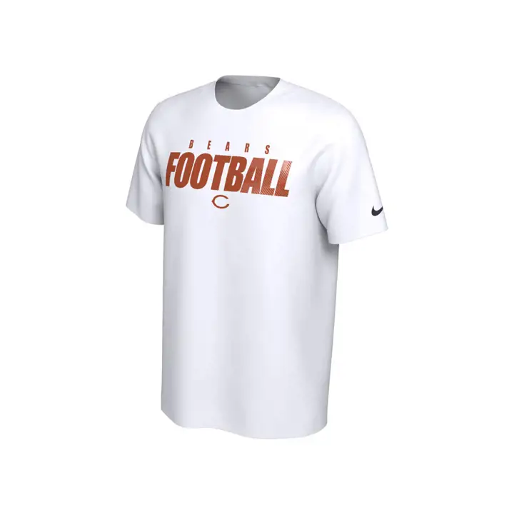 T-shirt CHICAGO BEARS NFL Dri-Fit Coton Football Tout Blanc