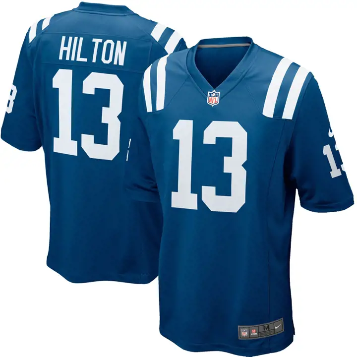Maillot de match NFL Indianapolis Colts bleu Hilton