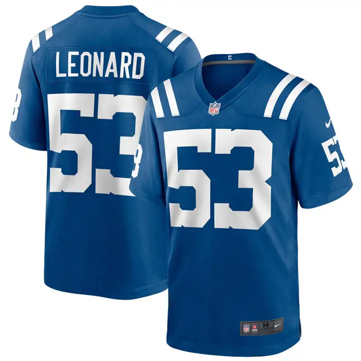Maillot de match NFL Indianapolis Colts bleu Leonard