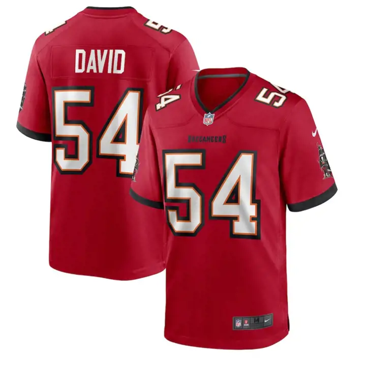 Maillot de match NFL rouge Tampa Bay Buccaneers David