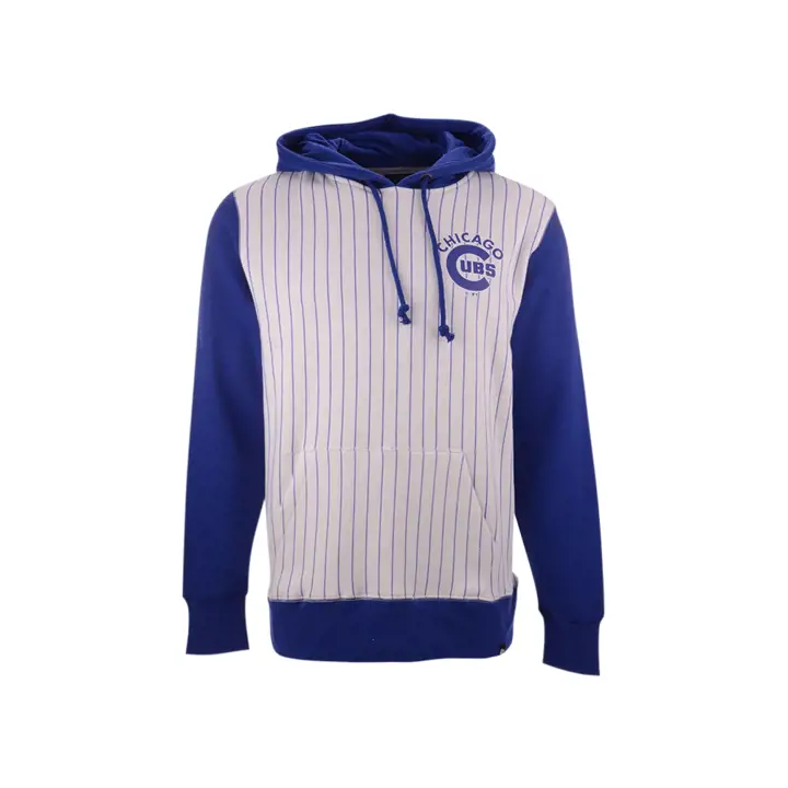 Chicago Cubs MLB Sweat à Capuche Rayé Blanc/Bleu Royal