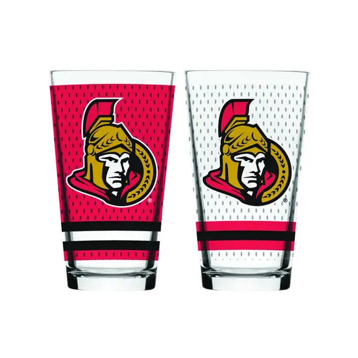 Ensemble de 2 verres mélangeurs LNH des Sénateurs d'Ottawa