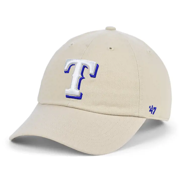 Casquette « 47 Clean Up » osselet MLB des Texas Rangers, couleur naturelle