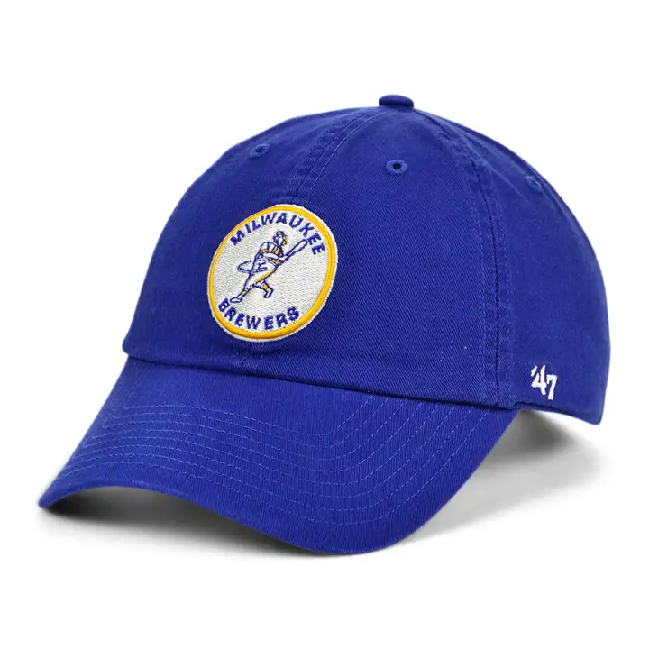 Casquette ajustée MLB des Brewers de Milwaukee '47 Clean Up rbl