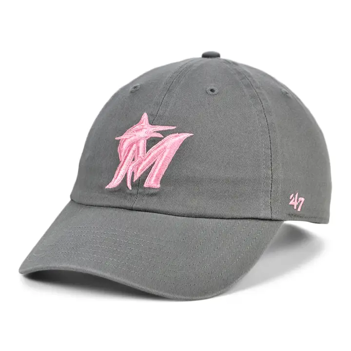 Miami Marlins MLB Gris Foncé Rose Clean Up dkgry/pnk