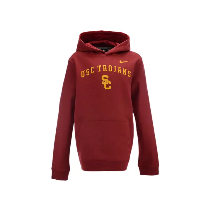 Sweat à capuche polaire USC Trojans NCAA Youth Club crim