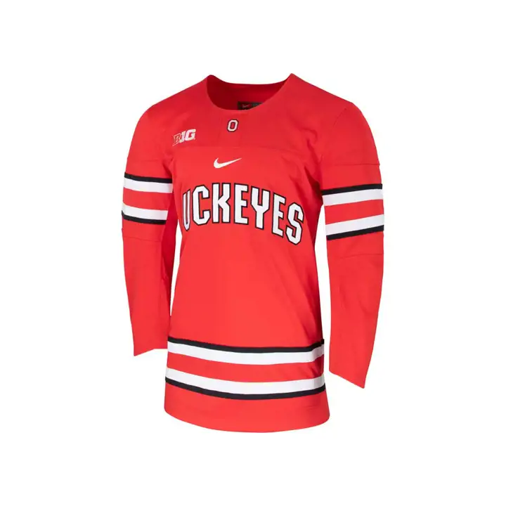 Maillot de hockey rouge limité NCAA Ohio State