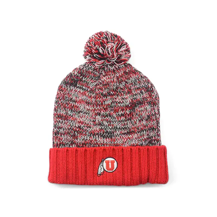 Bonnet pompon Utah Utes NCAA Soar rouge