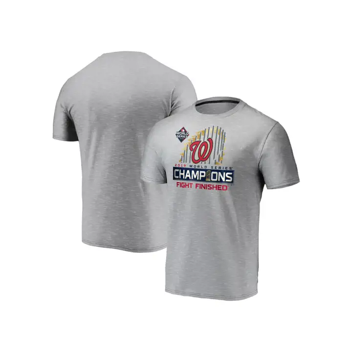 T-Shirt Washington Nationals MLB WS Champ LR 19 GRIS CLAIR
