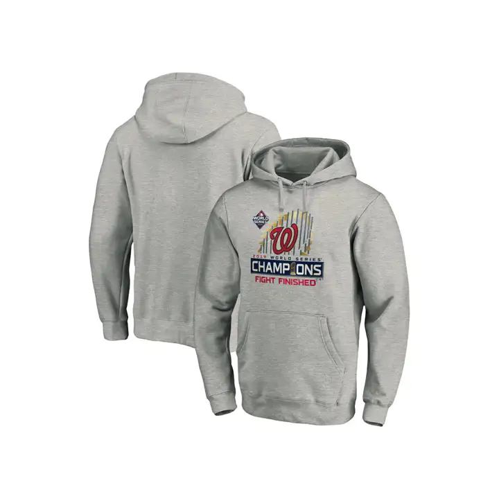 Chandail à capuchon Washington Nationals MLB WS Champ LR 19 GRY