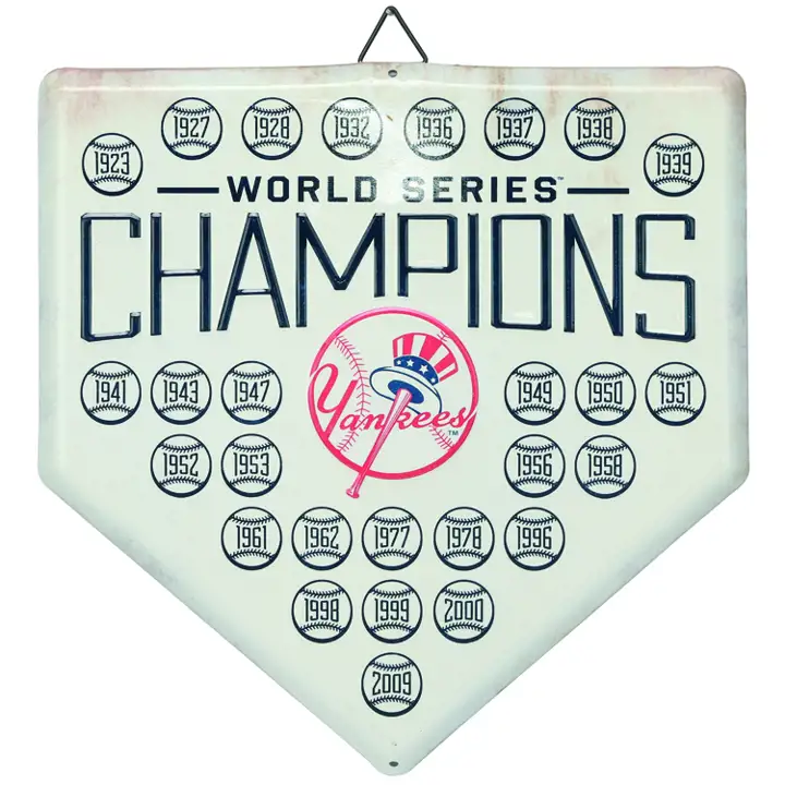 Plaque en métal ast des Yankees de New York World Series