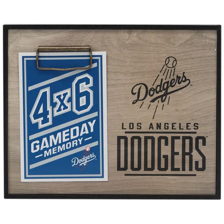 Clip photo en bois profond encadré des Dodgers de Los Angeles