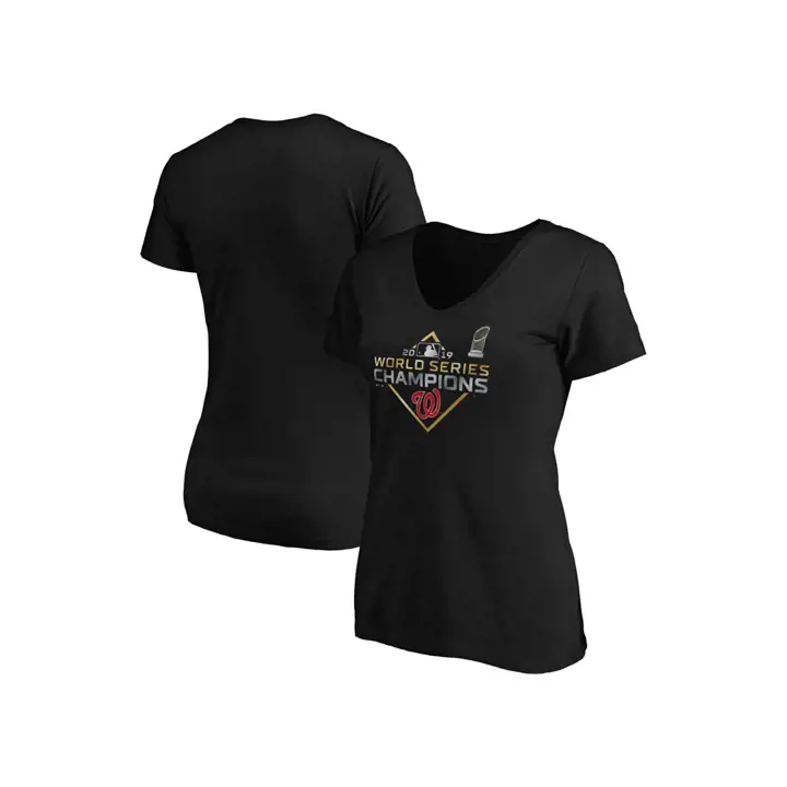 T-shirt de défilé des championnes des WS des Nationals de Washington MLB pour femmes 19