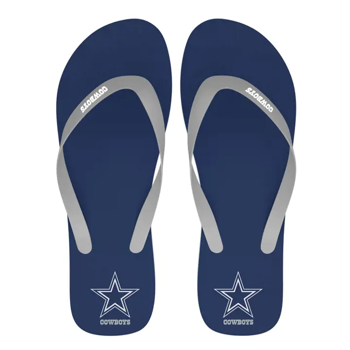 Tongs noires à logo des Cowboys de Dallas