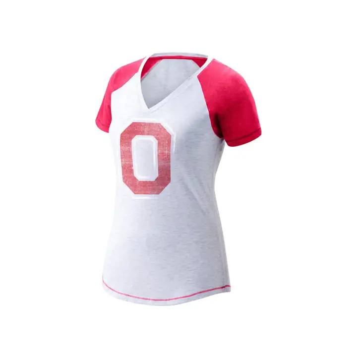 T-shirt femme Ohio State Buckeyes NCAA Change Up 20 GRIS/BLANC