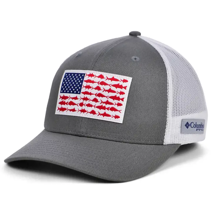 Columbia PFG Snap Flag gris clair/blanc