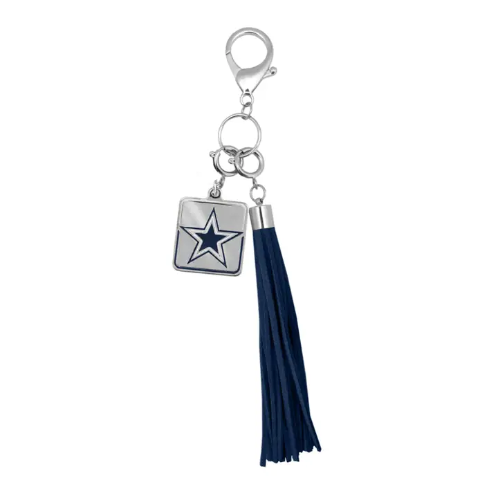 Breloque de sac à main à pompons Dallas Cowboys
