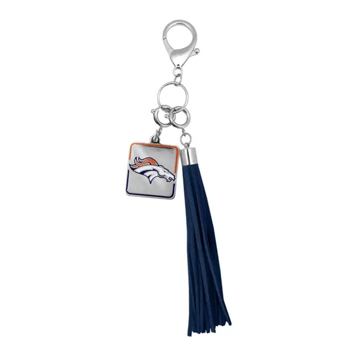 Breloque de sac à main à pompons Denver Broncos ast