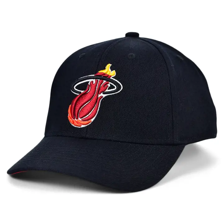 Miami Heat M&N HWC Basic Structured Adj BLK