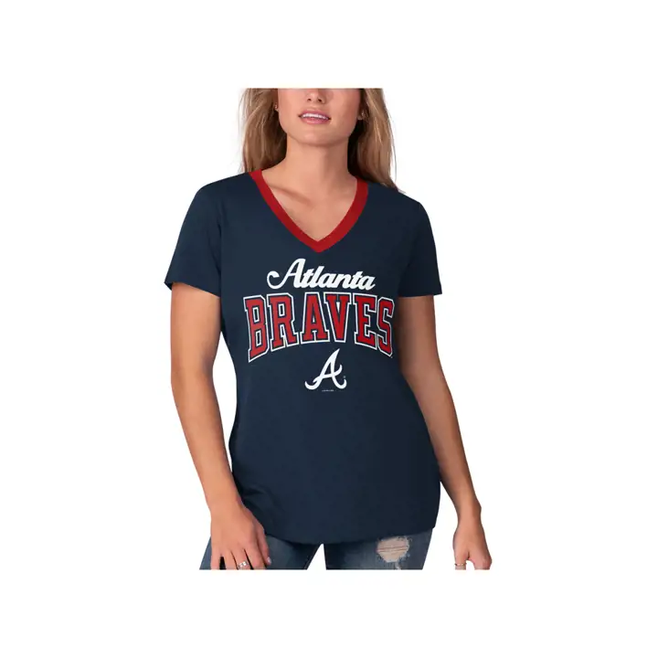 T-shirt femme MLB Atlanta Braves Fair Ball 20 marine