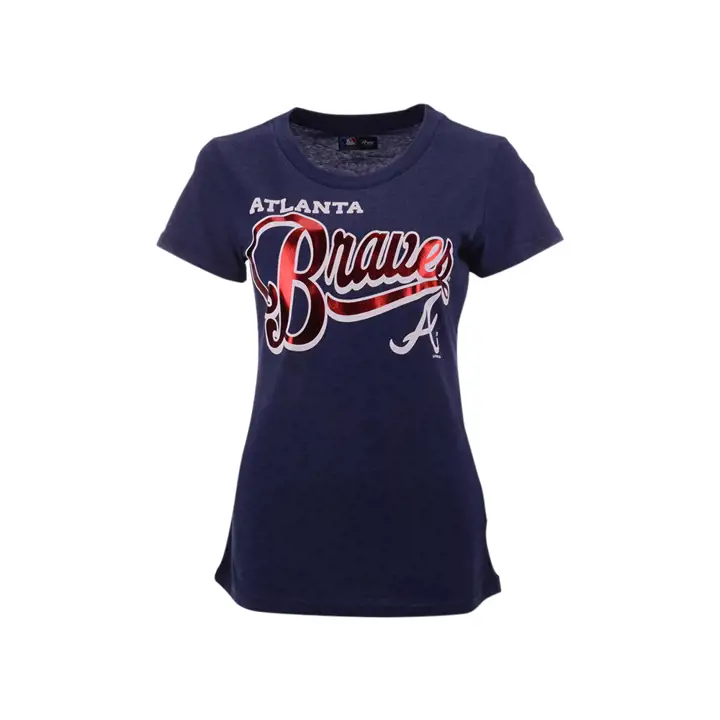 T-shirt femme Atlanta Braves MLB Homeplate 20 marine