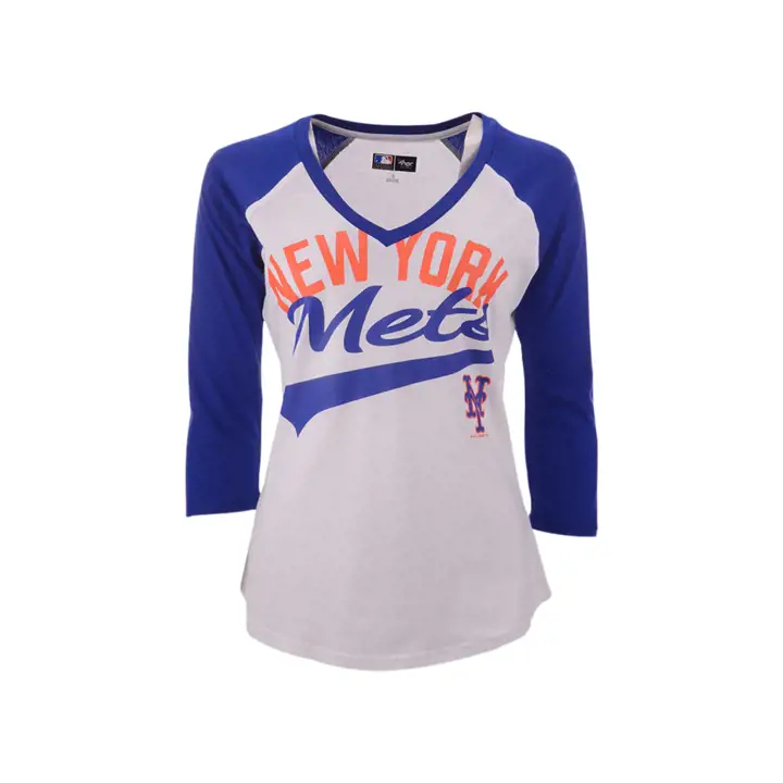 T-shirt raglan femme MLB New York Mets It's A Game 20 gris