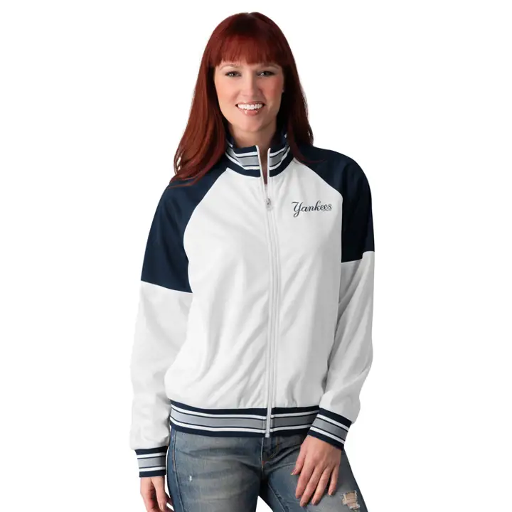 Veste de survêtement MLB New York Yankees pour femme LE First Hit 20