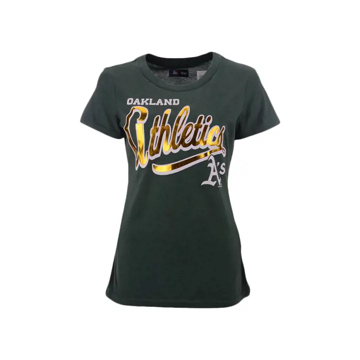 T-shirt Femme MLB Oakland Athletics Homeplate 20 vert