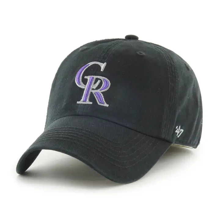 CASQUETTE DE FRANCHISE CLASSIQUE MLB DES ROCKIES DU COLORADO '47 NOIRE