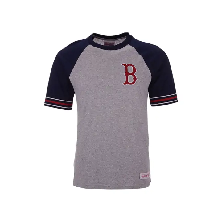T-shirt de Capitaine de l'équipe des BOSTON RED SOX MLB GRIS/BLEU MARINE