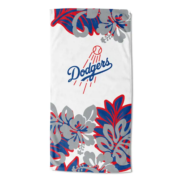 Serviette de plage « Flower Power » Los Angeles Dodgers 30 x 60 po