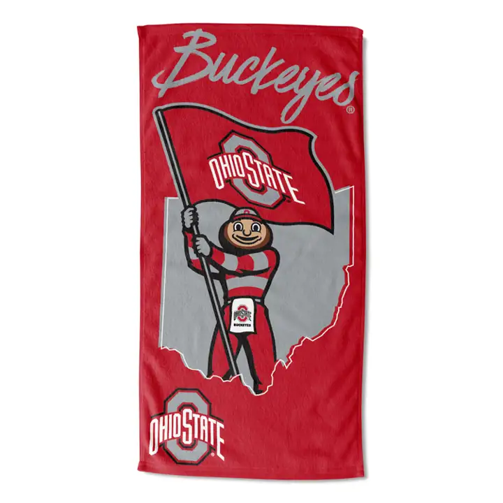 Serviette de plage Ohio State Buckeyes 76x152 cm « Stateline »