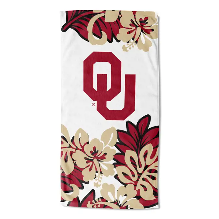 "Serviette de plage Oklahoma Sooners 30x60 « Flower Power »"