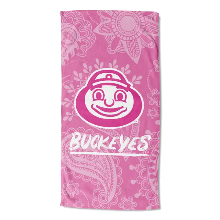 "Serviette de plage Ohio State Buckeyes 30x60 « Pink Passion »"