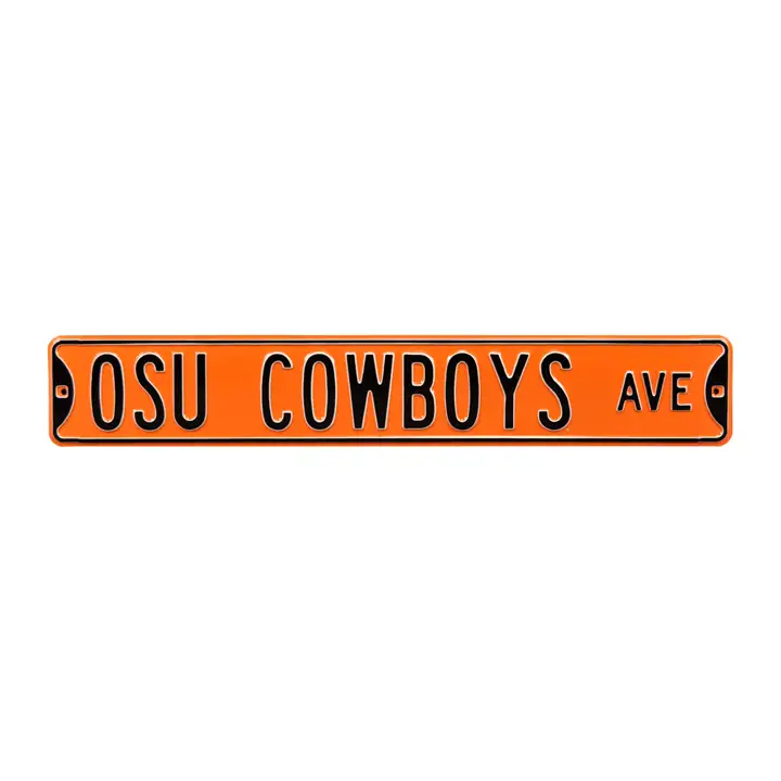 Panneau de rue authentique Oklahoma State Cowboys - Avenue ast
