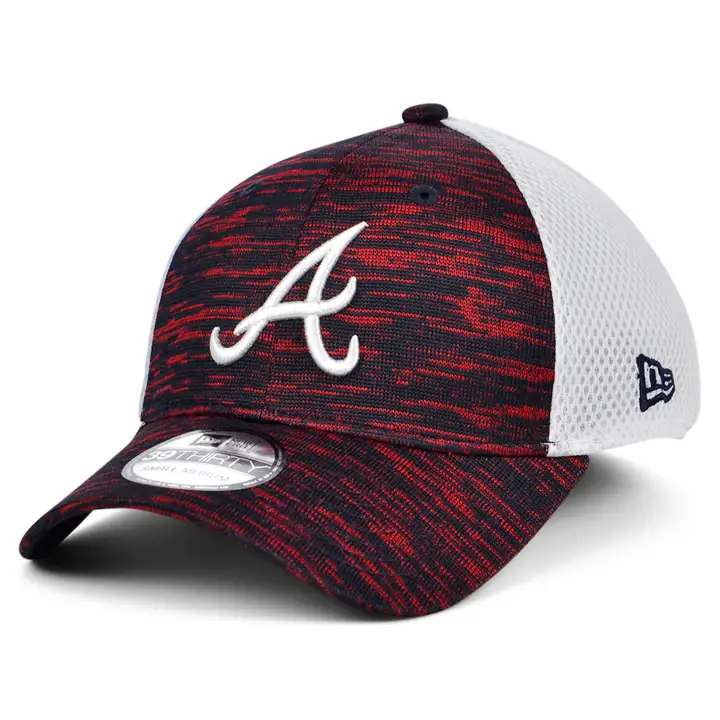 Casquette en maille Atlanta Braves Eng Neo 39THIRTY Marine/Blanc