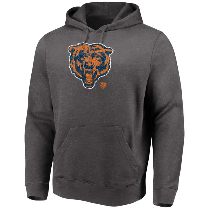 Chicago Bears NFL Logo usé FO sweat à capuche anthracite