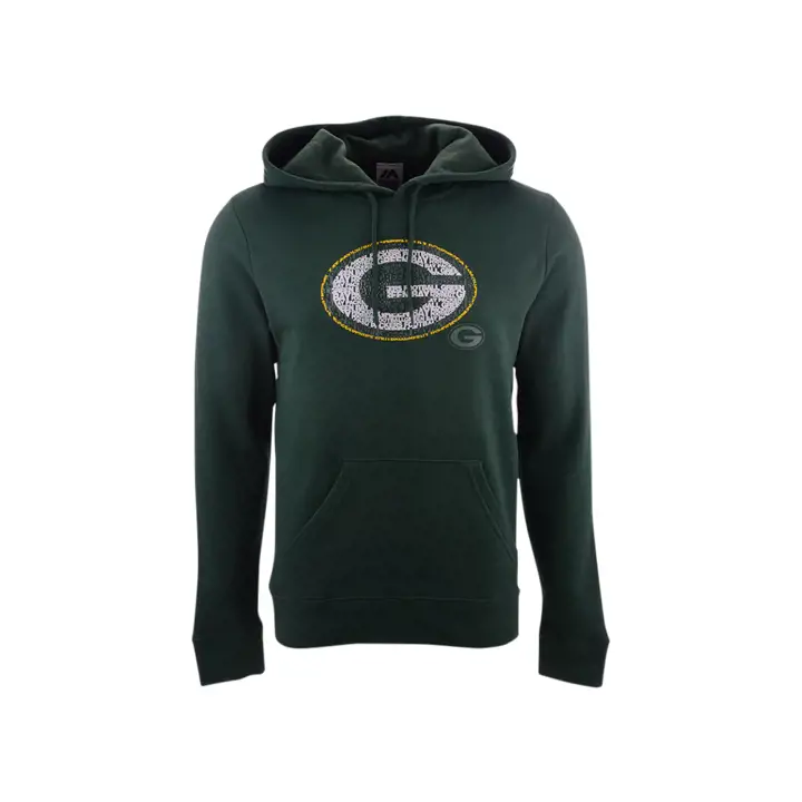 Green Bay Packers NFL Logo effet vieilli avec capuche vert