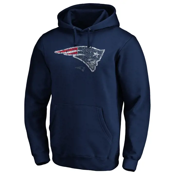 New England Patriots NFL Logo Effet Vieilli FO Capuche marine
