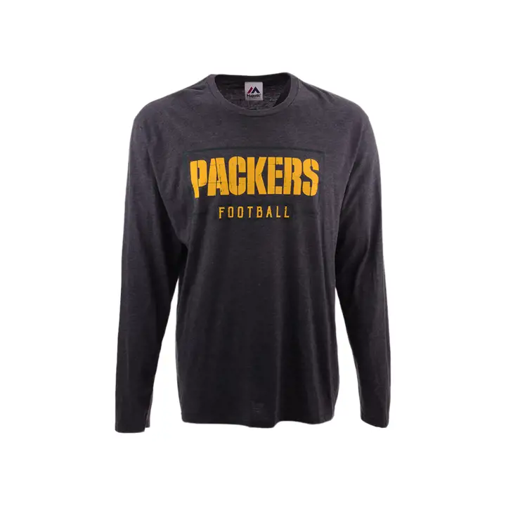 T-shirt à manches longues NFL Green Bay Packers Box Score gris anthracite