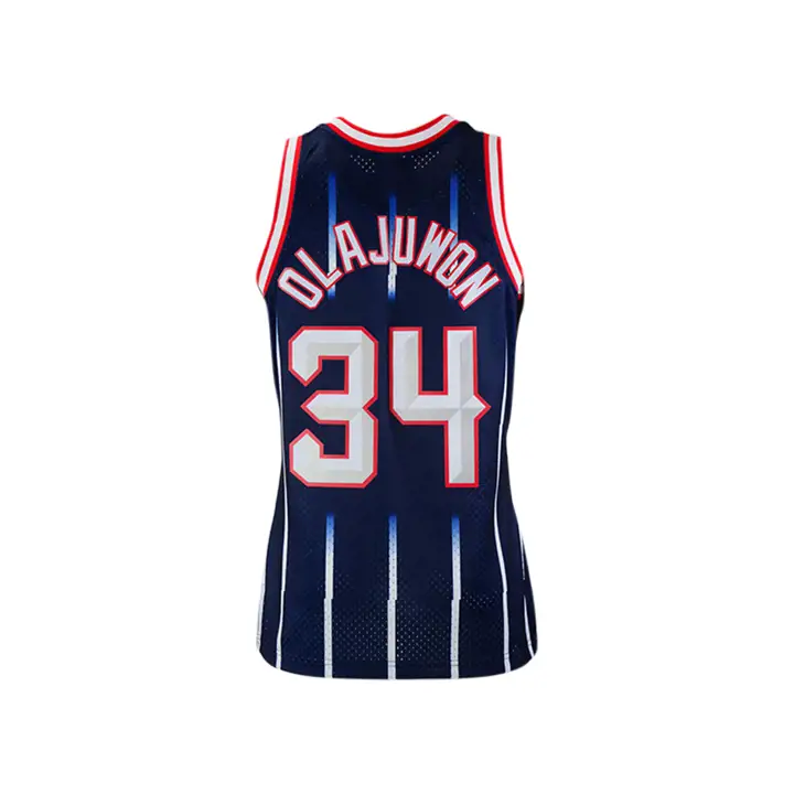 Maillot NBA M&N Swingman des ROCKETS Hakeem Olajuwon marine