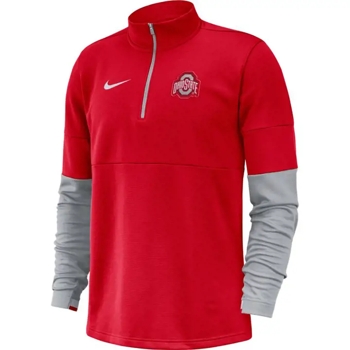 OHIO STATE BUCKEYES NCAA Sweat demi-zip Therma 20 ROUGE