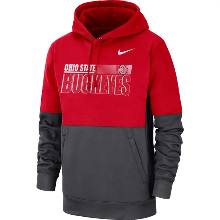 Sweat à capuche colorblock Therma NCAA pour homme Ohio State Buckeyes