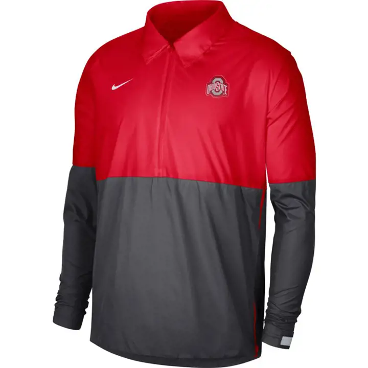 Veste légère d'entraîneur NCAA OHIO STATE BUCKEYES 20 ROUGE/A